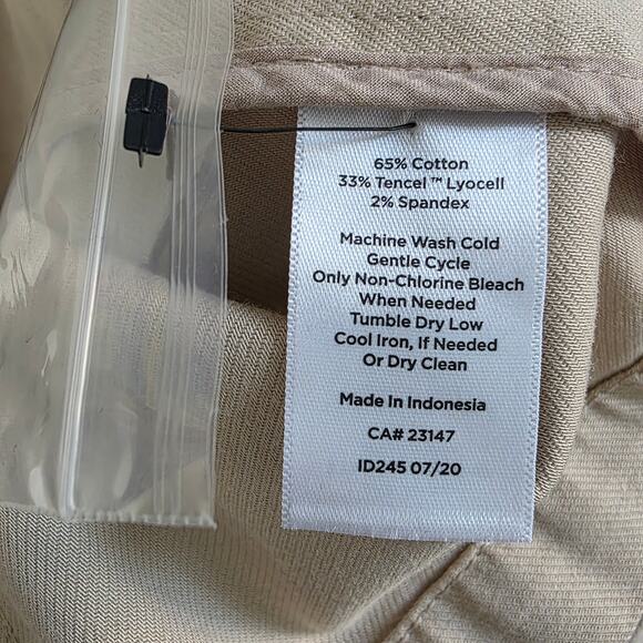 Talbots Button Front Jacket Beige Khaki Women Size L Long Sleeve NEW - Picture 12 of 13